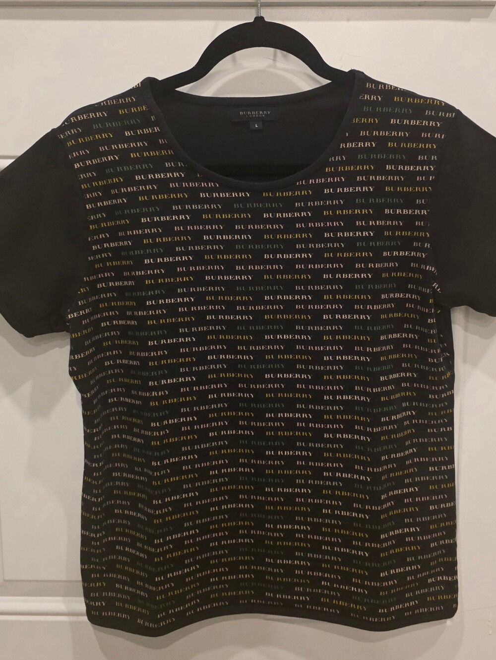 Burberry Women's Black Short Sleeve Logo Tee